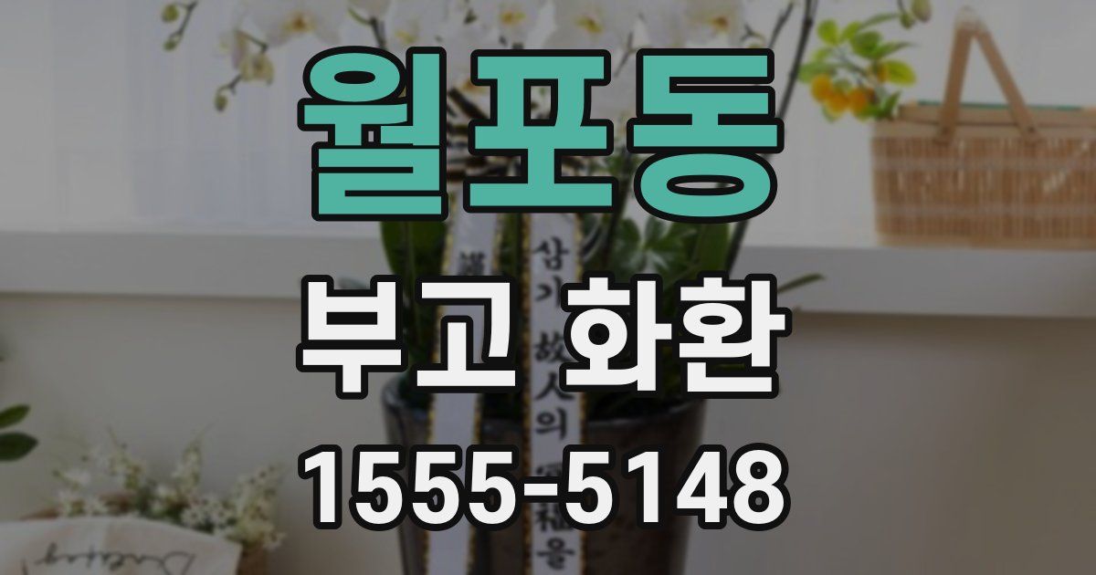 월포동 부고 화환