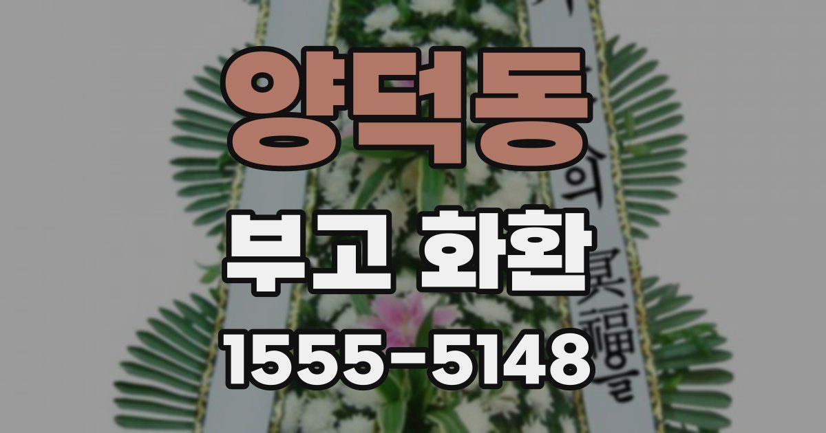 양덕동 부고 화환