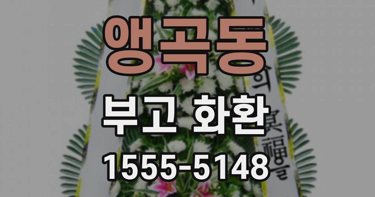 앵곡동 부고 화환