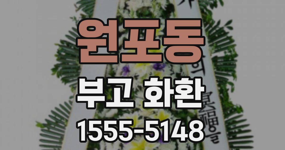 원포동 부고 화환