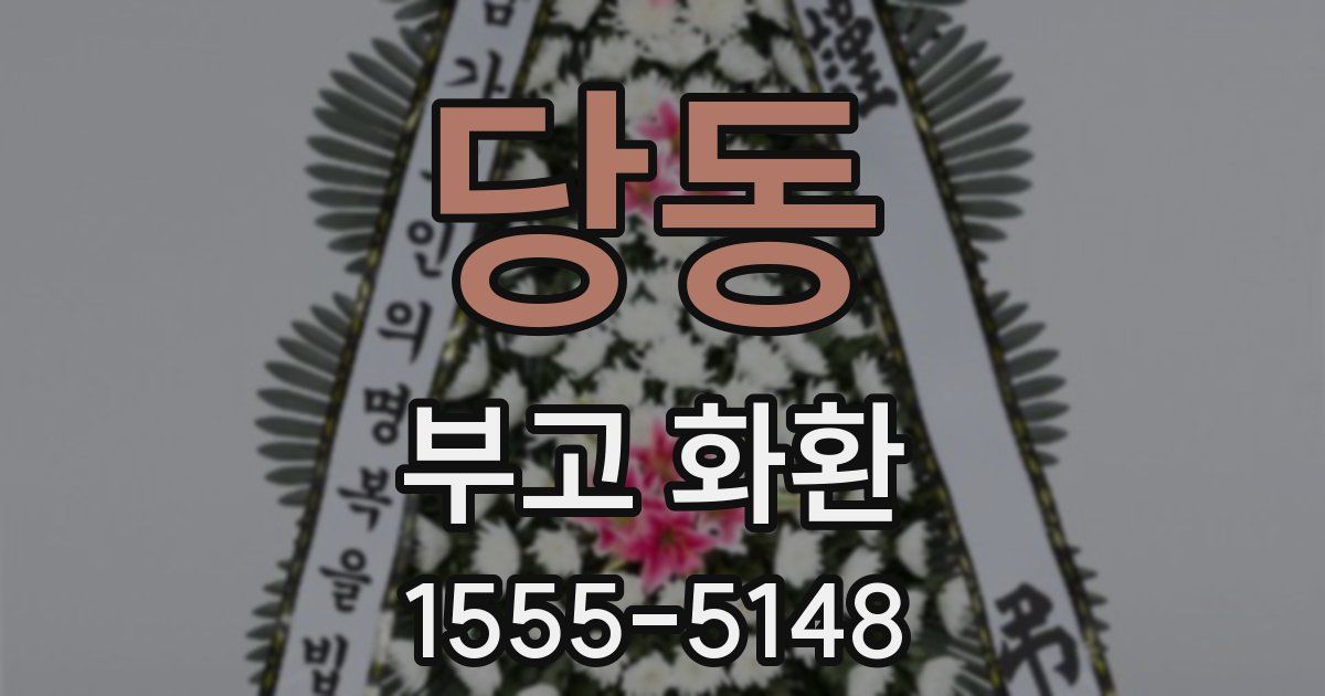 당동 부고 화환