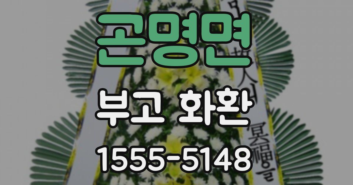 곤명면 부고 화환