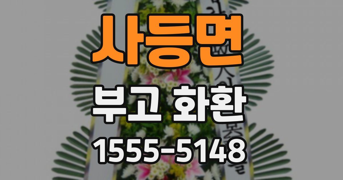 사등면 부고 화환