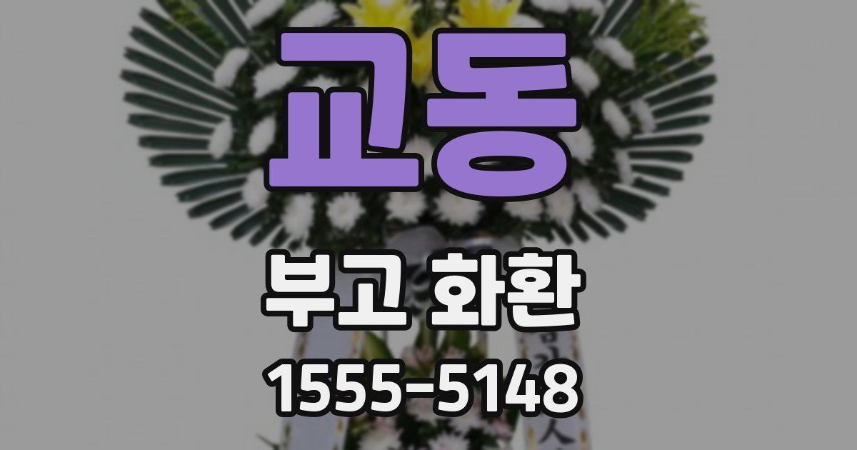 교동 부고 화환