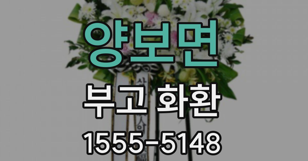 양보면 부고 화환