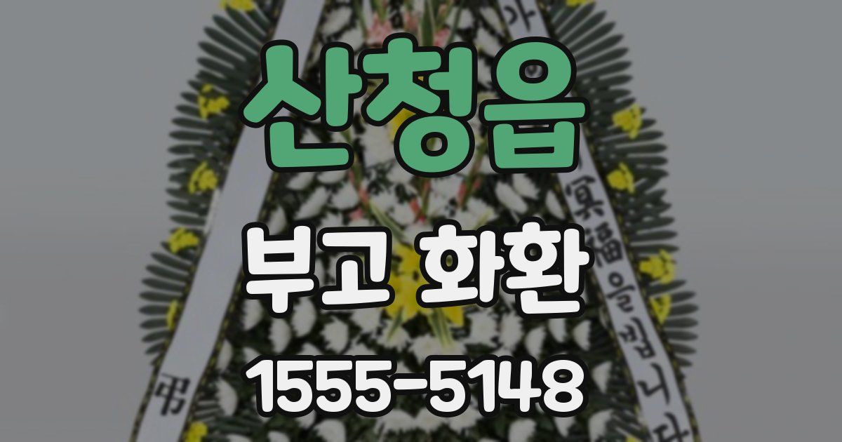 산청읍 부고 화환