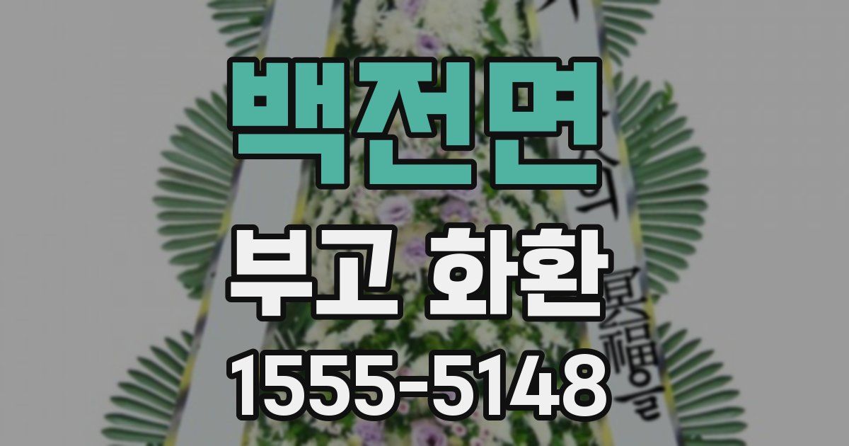 백전면 부고 화환