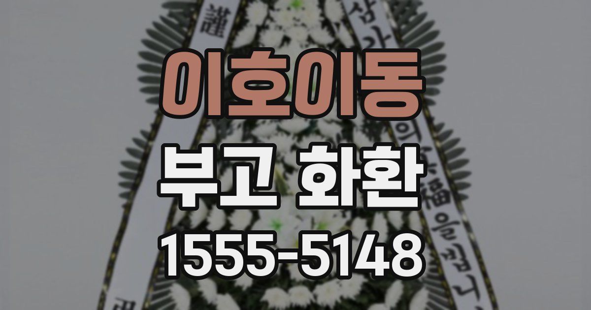 이호이동 부고 화환