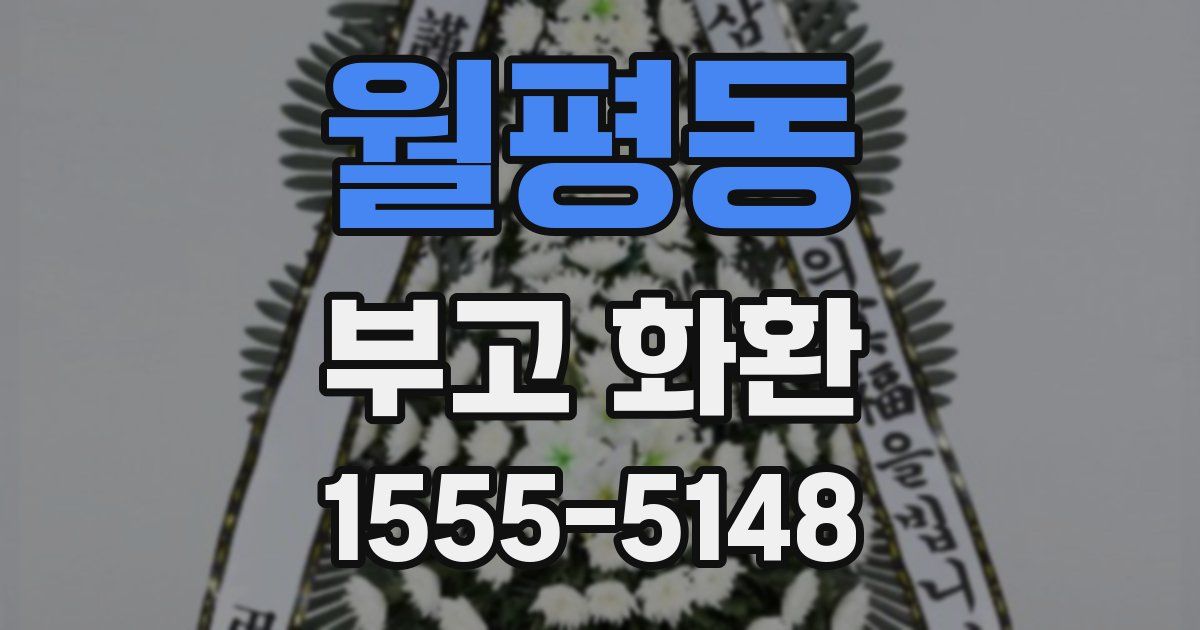 월평동 부고 화환