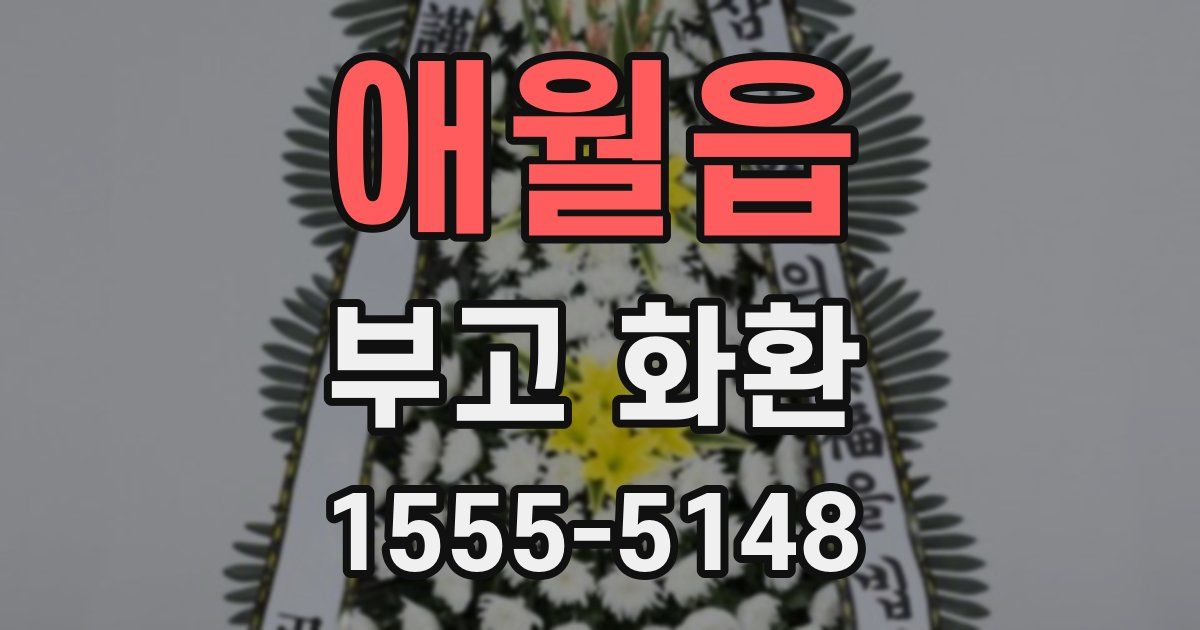 애월읍 부고 화환