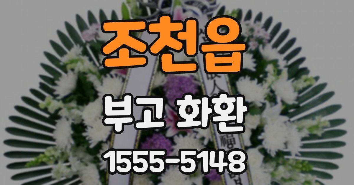조천읍 부고 화환