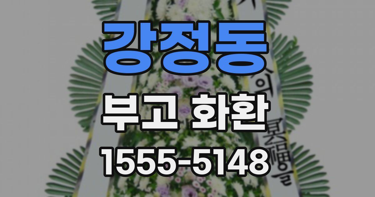 강정동 부고 화환