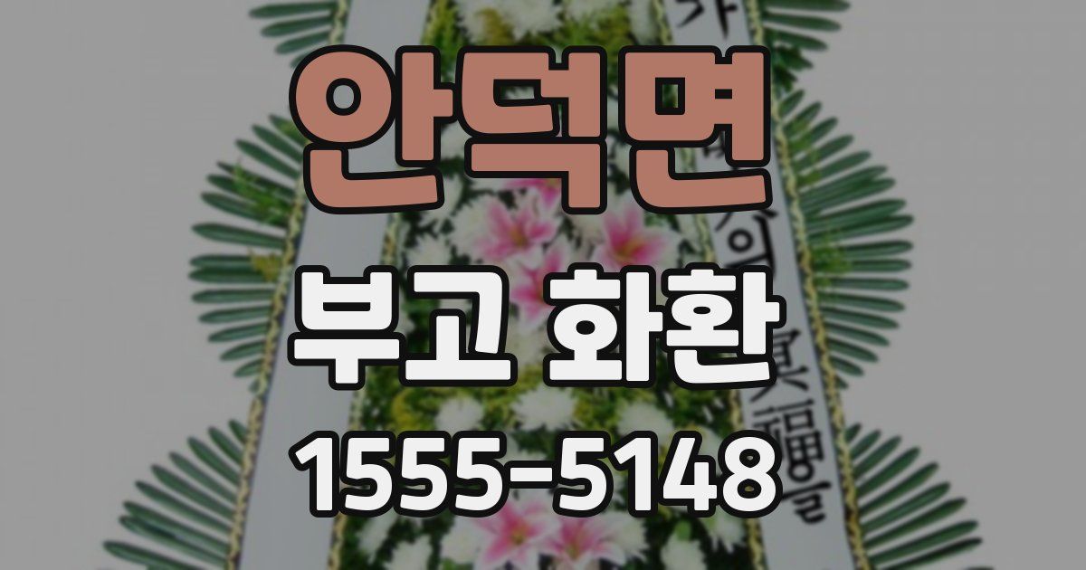 안덕면 부고 화환