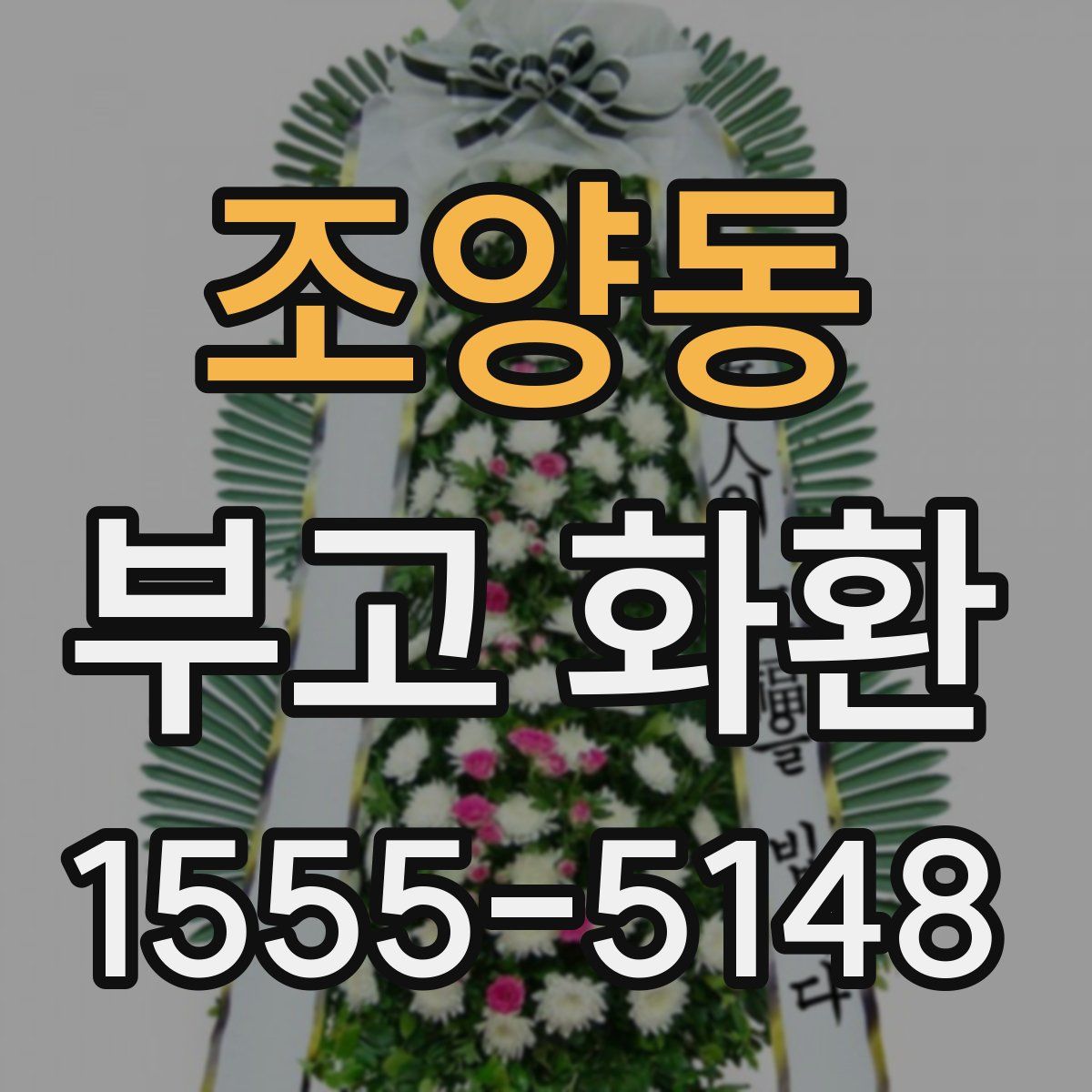 조양동 부고 화환