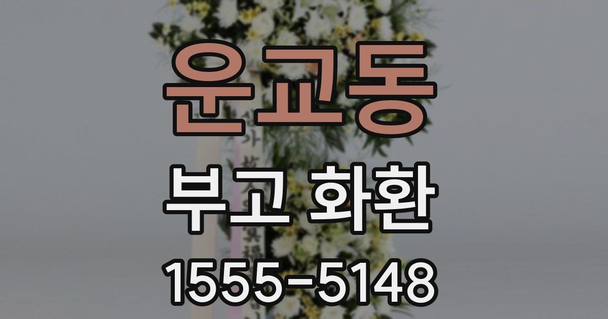 운교동 부고 화환