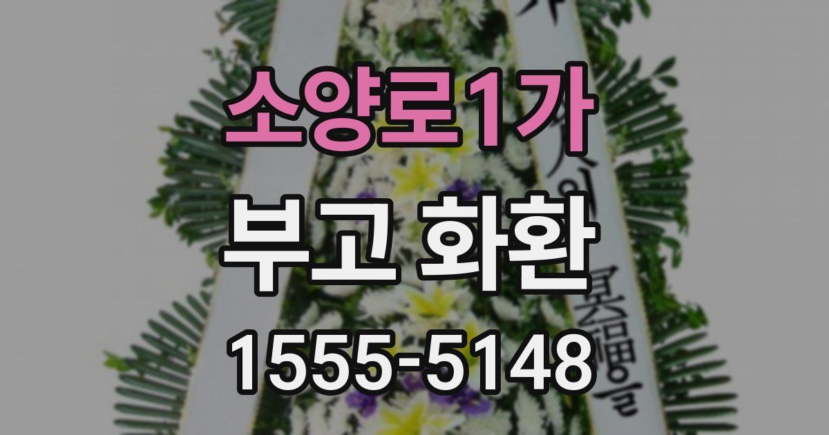 소양로1가 부고 화환