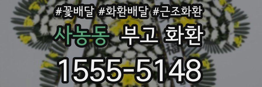 사농동 부고 화환
