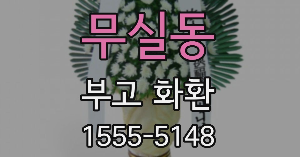 무실동 부고 화환