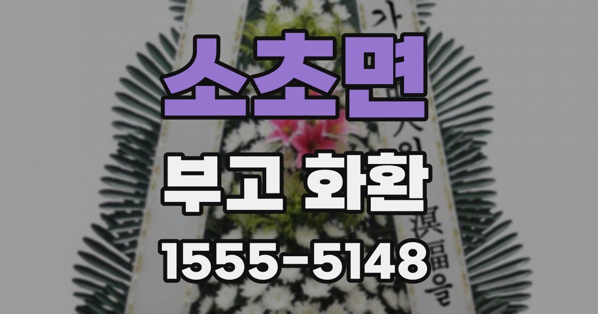 소초면 부고 화환