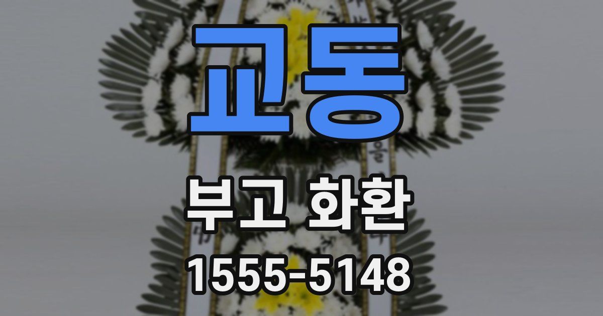 교동 부고 화환