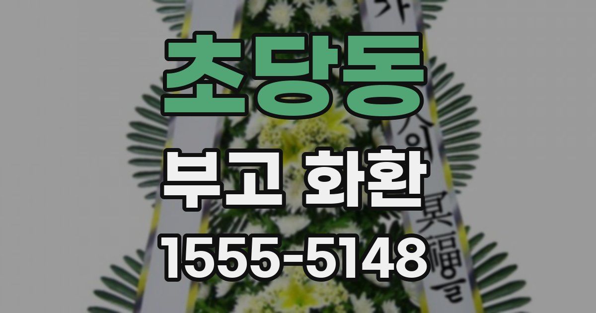 초당동 부고 화환