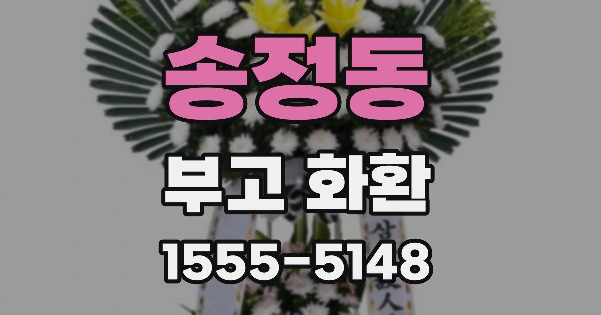 송정동 부고 화환
