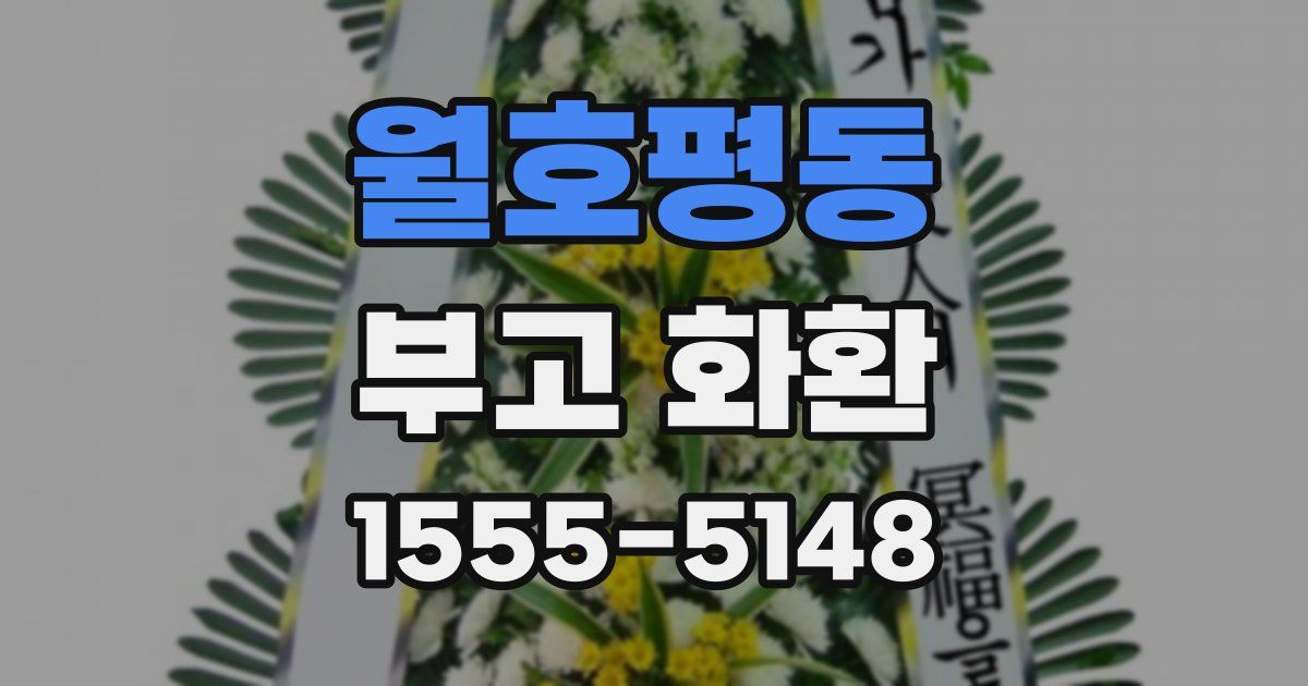 월호평동 부고 화환