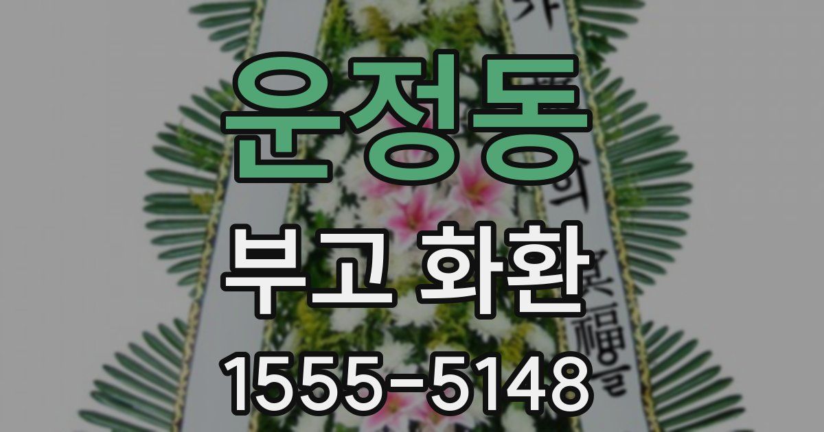 운정동 부고 화환