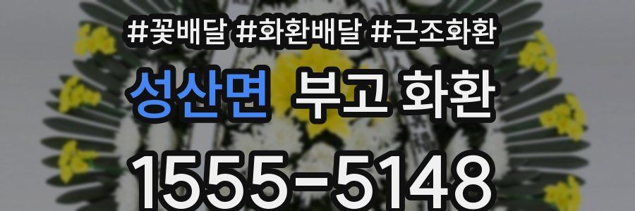 성산면 부고 화환