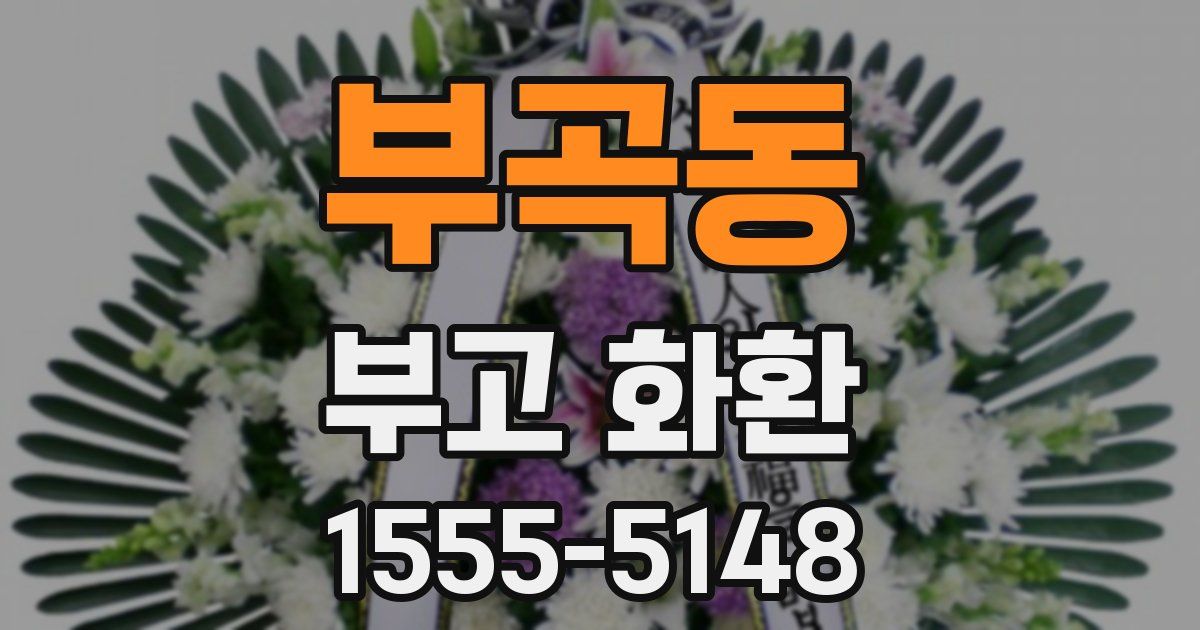 부곡동 부고 화환