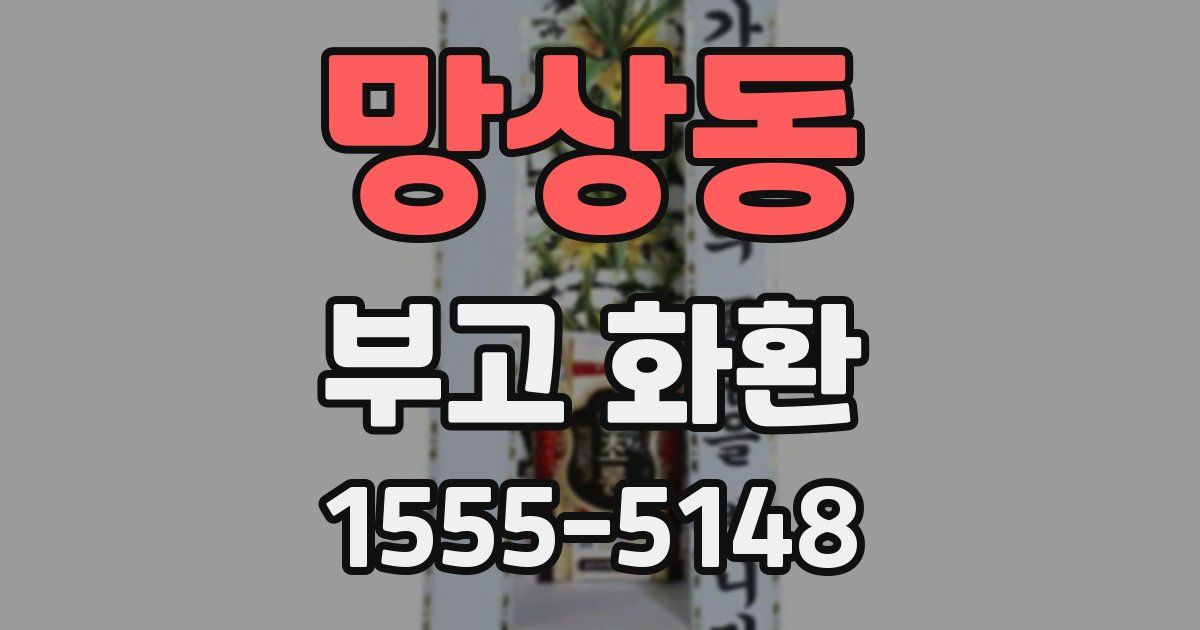 망상동 부고 화환