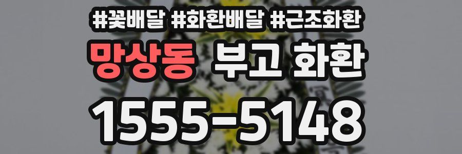 망상동 부고 화환