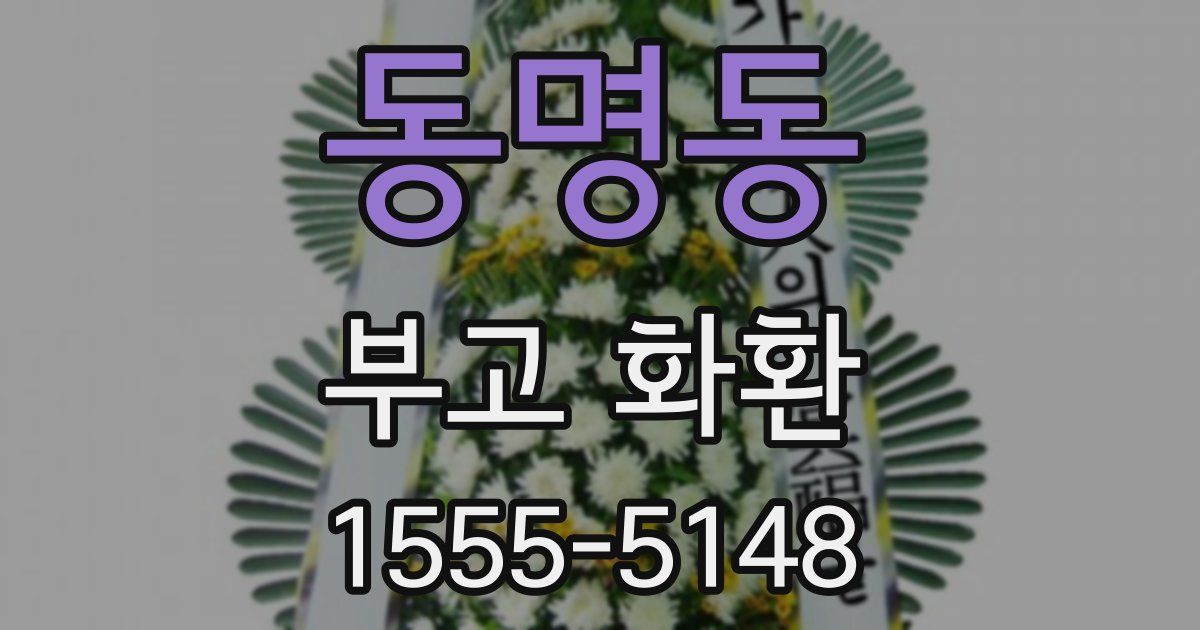 동명동 부고 화환