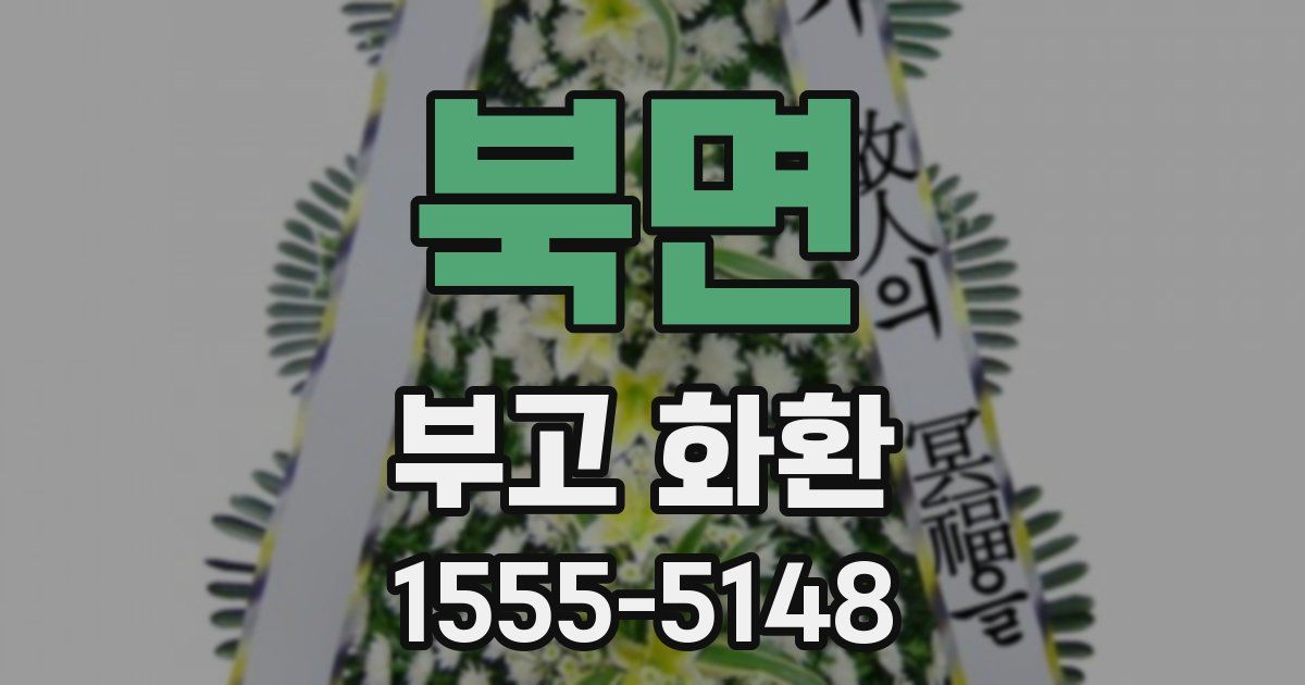 북면 부고 화환