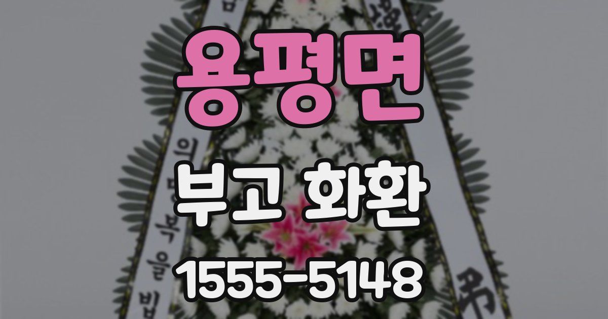용평면 부고 화환