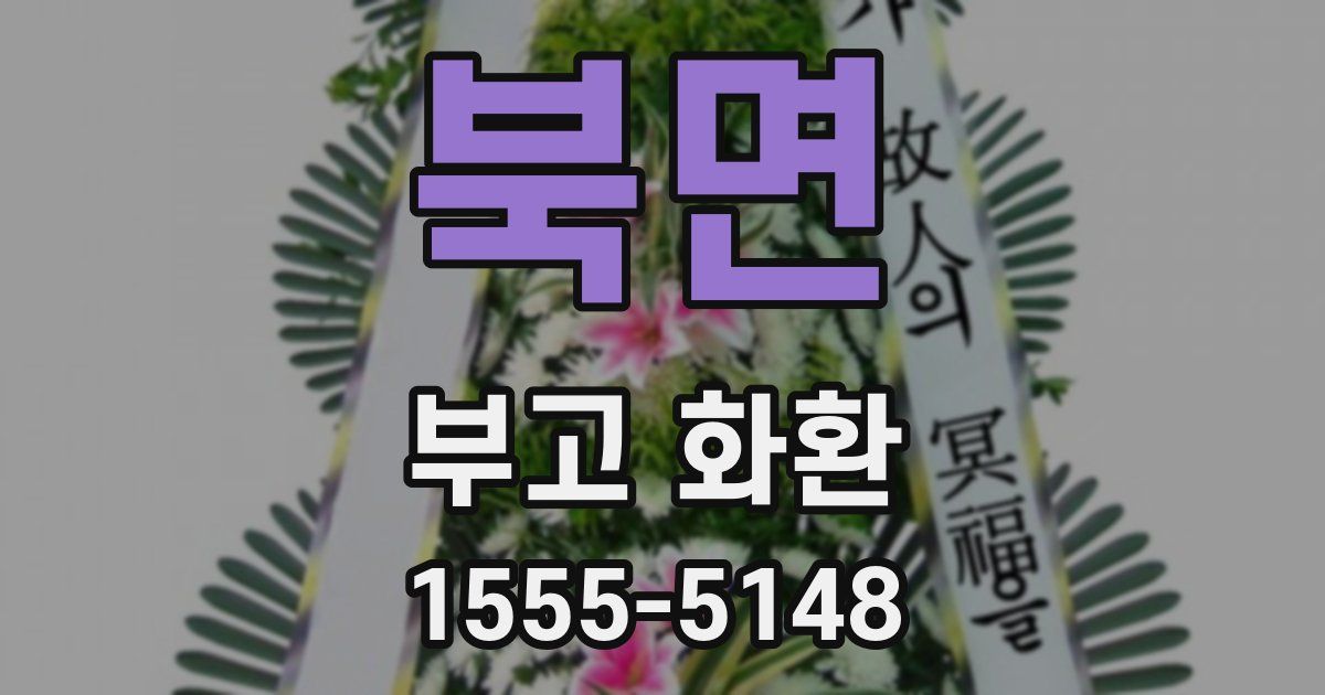 북면 부고 화환
