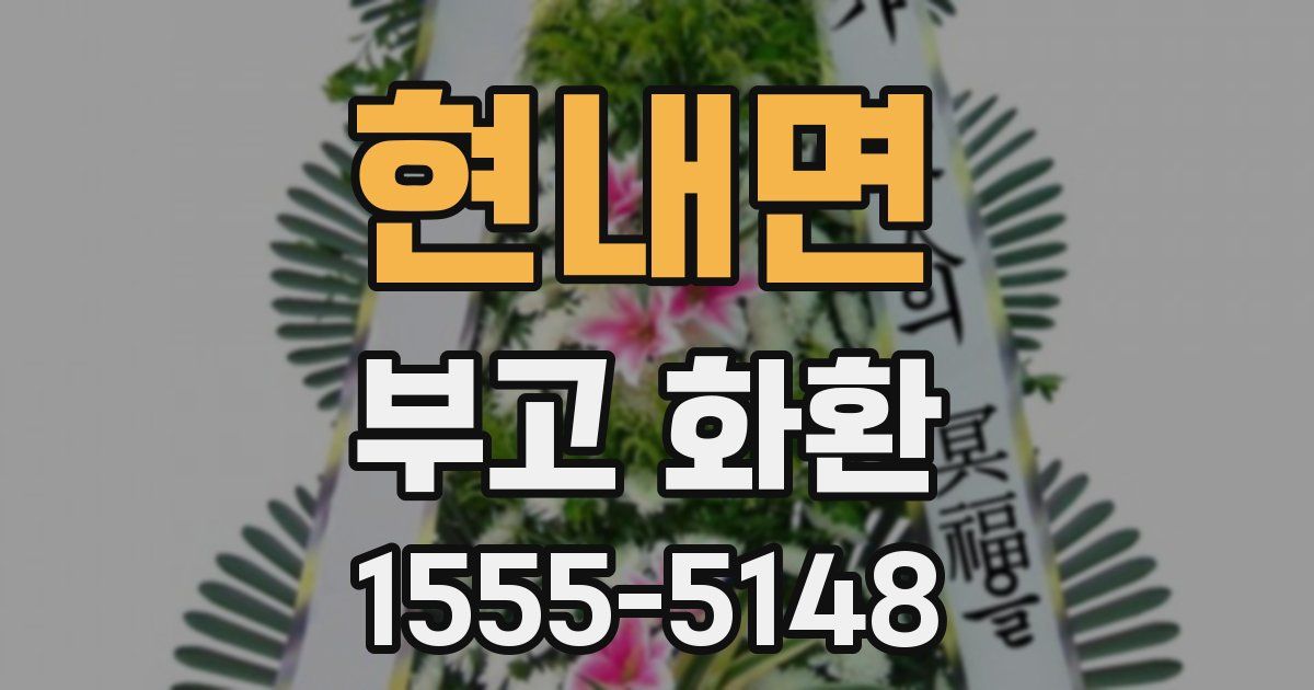 현내면 부고 화환