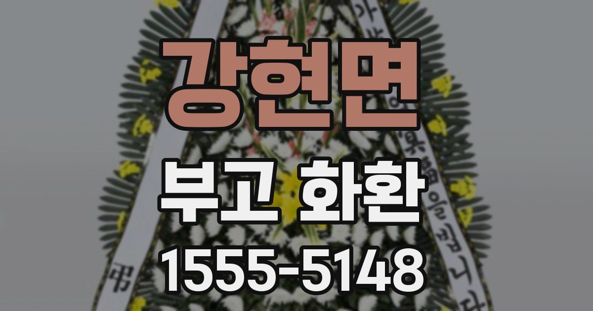 강현면 부고 화환