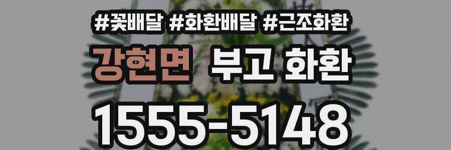 강현면 부고 화환