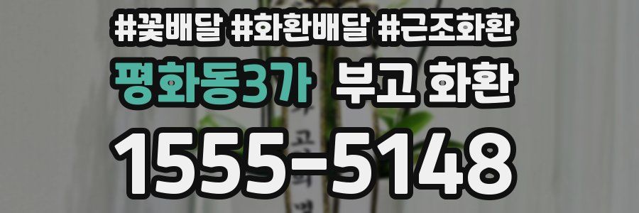 평화동3가 부고 화환