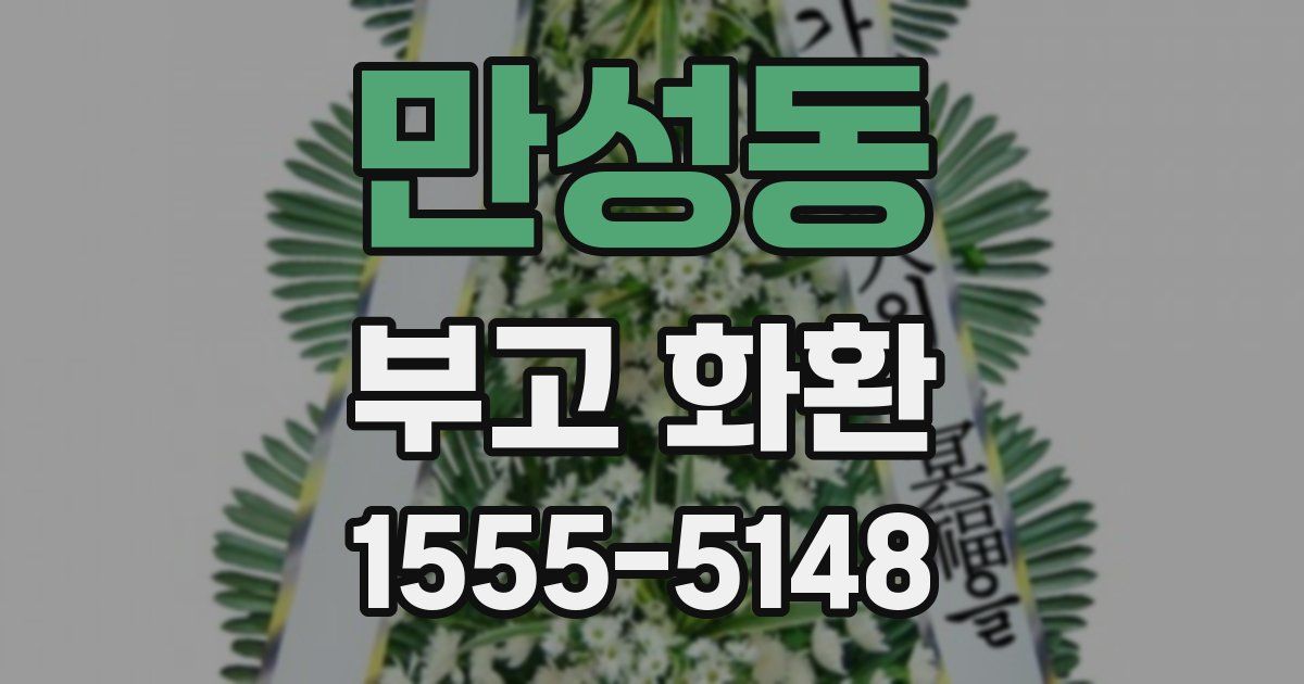 만성동 부고 화환