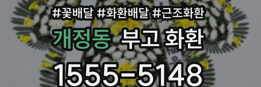 개정동 부고 화환