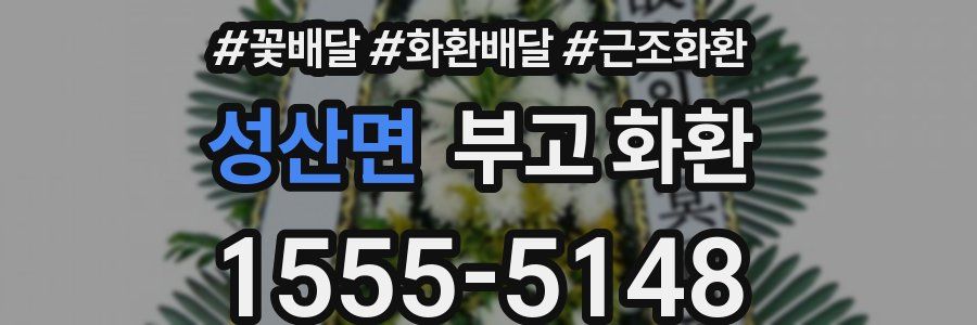 성산면 부고 화환