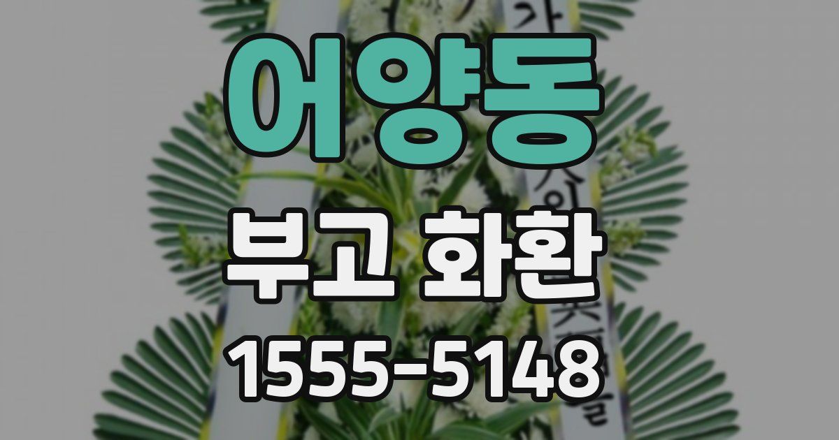 어양동 부고 화환