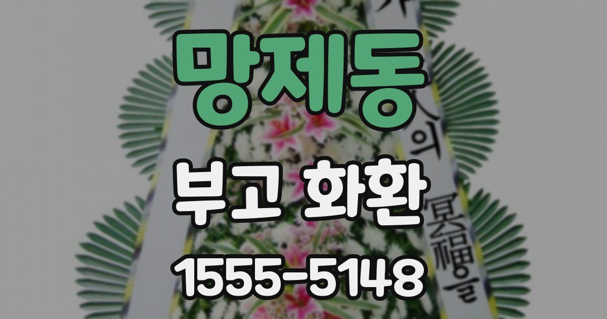 망제동 부고 화환