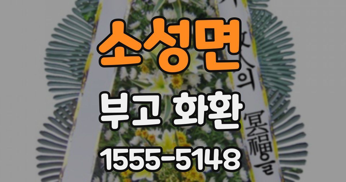 소성면 부고 화환