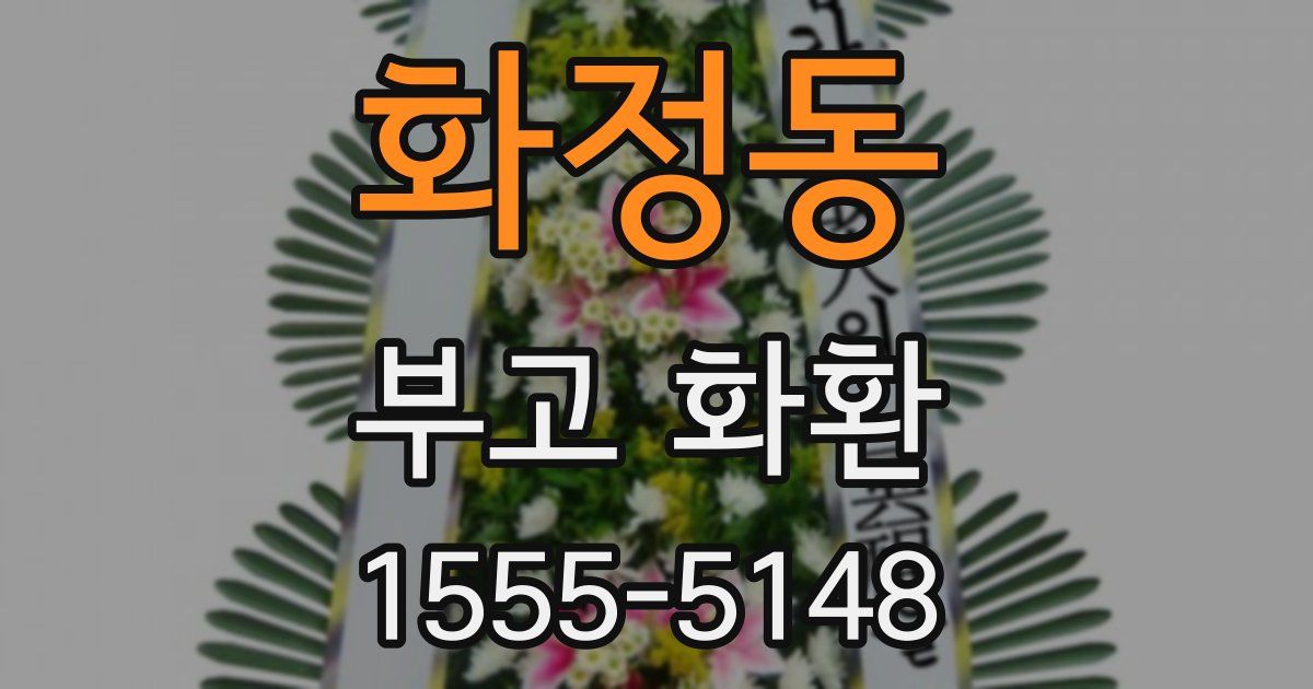 화정동 부고 화환