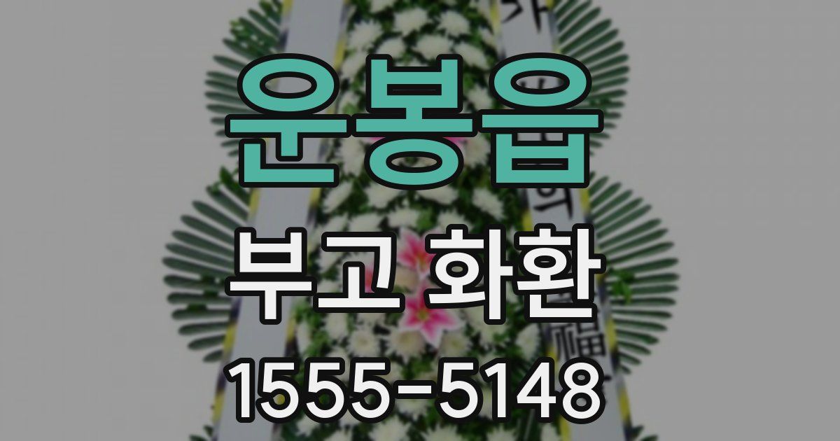 운봉읍 부고 화환