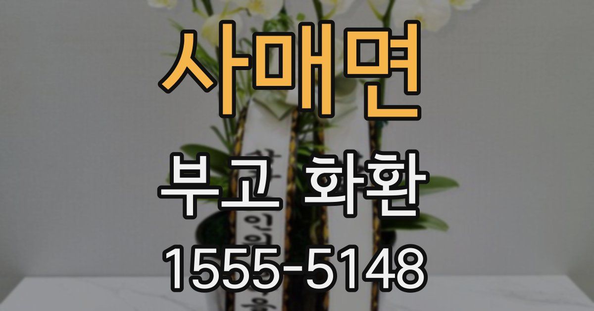 사매면 부고 화환