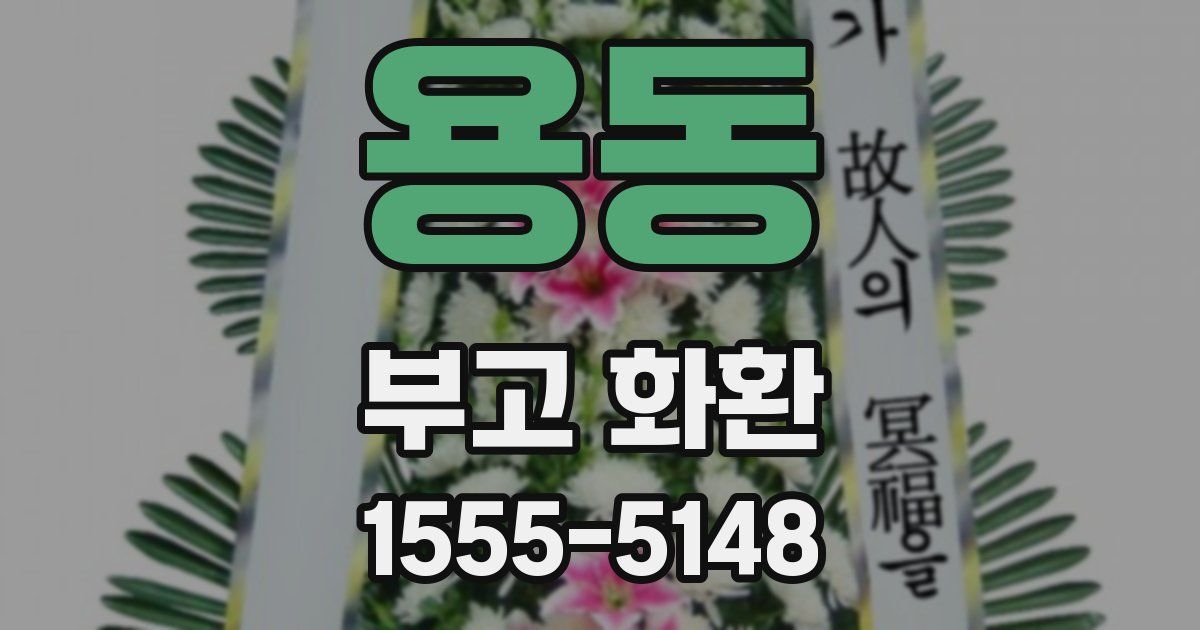 용동 부고 화환